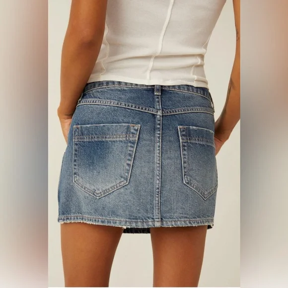 FREE PEOPLE We The Free Wynne Denim Skirt - Picture 2 of 16
